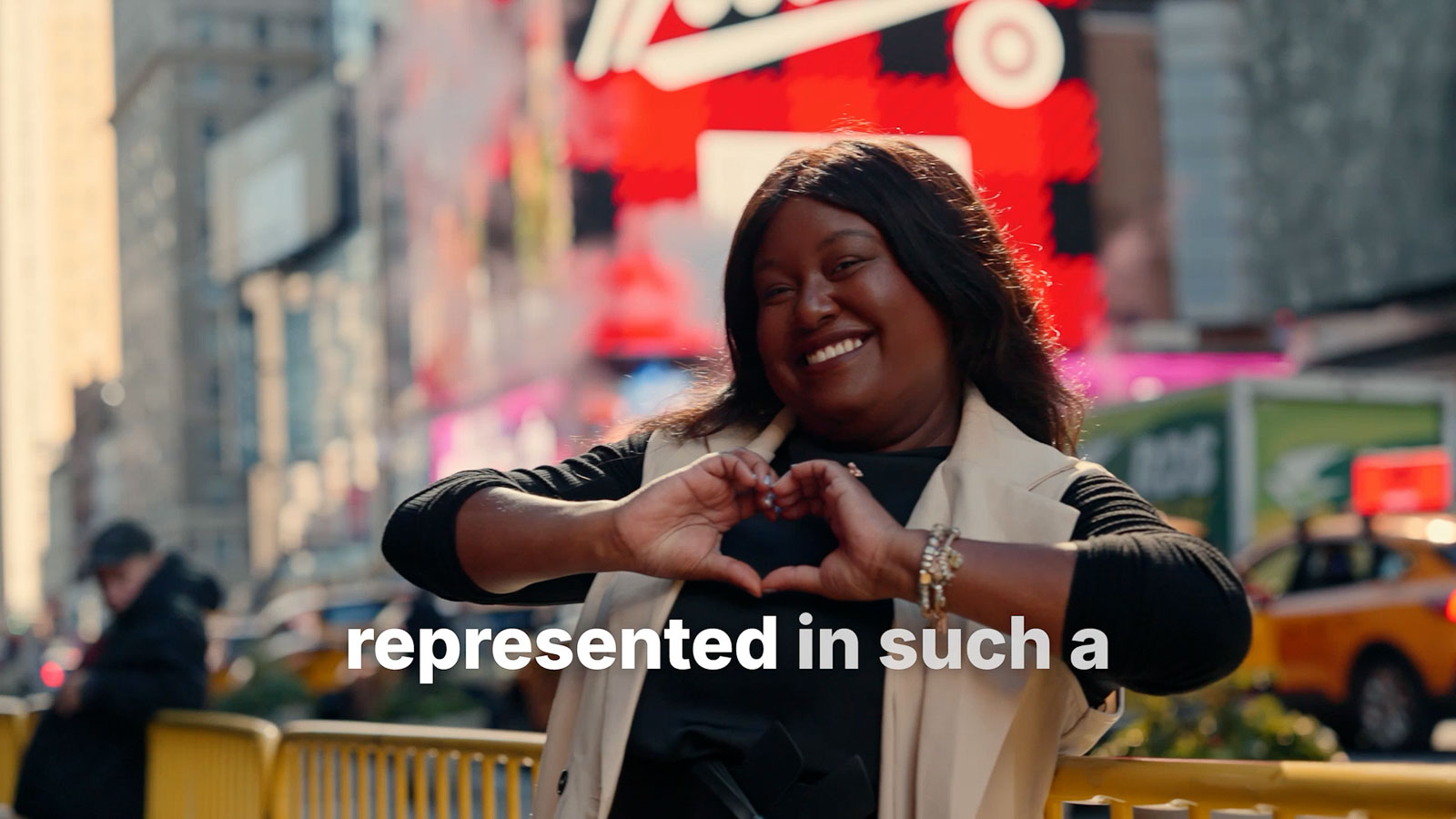 Still frame from Circle Times Square Campaign