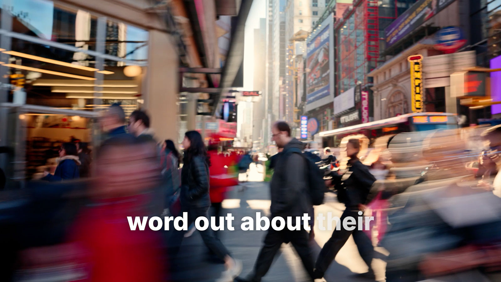 Still frame from Circle Times Square Campaign
